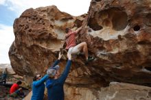 Bouldering in Hueco Tanks on 02/29/2020 with Blue Lizard Climbing and Yoga

Filename: SRM_20200229_1639250.jpg
Aperture: f/4.5
Shutter Speed: 1/400
Body: Canon EOS-1D Mark II
Lens: Canon EF 16-35mm f/2.8 L