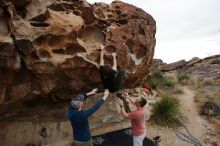 Bouldering in Hueco Tanks on 02/29/2020 with Blue Lizard Climbing and Yoga

Filename: SRM_20200229_1642340.jpg
Aperture: f/8.0
Shutter Speed: 1/250
Body: Canon EOS-1D Mark II
Lens: Canon EF 16-35mm f/2.8 L