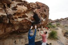 Bouldering in Hueco Tanks on 02/29/2020 with Blue Lizard Climbing and Yoga

Filename: SRM_20200229_1642470.jpg
Aperture: f/6.3
Shutter Speed: 1/250
Body: Canon EOS-1D Mark II
Lens: Canon EF 16-35mm f/2.8 L