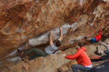 Bouldering in Hueco Tanks on 02/29/2020 with Blue Lizard Climbing and Yoga

Filename: SRM_20200229_1643530.jpg
Aperture: f/6.3
Shutter Speed: 1/250
Body: Canon EOS-1D Mark II
Lens: Canon EF 16-35mm f/2.8 L