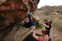 Bouldering in Hueco Tanks on 02/29/2020 with Blue Lizard Climbing and Yoga

Filename: SRM_20200229_1646410.jpg
Aperture: f/6.3
Shutter Speed: 1/250
Body: Canon EOS-1D Mark II
Lens: Canon EF 16-35mm f/2.8 L