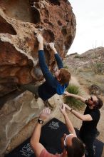 Bouldering in Hueco Tanks on 02/29/2020 with Blue Lizard Climbing and Yoga

Filename: SRM_20200229_1646540.jpg
Aperture: f/6.3
Shutter Speed: 1/250
Body: Canon EOS-1D Mark II
Lens: Canon EF 16-35mm f/2.8 L