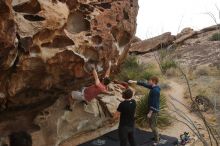 Bouldering in Hueco Tanks on 02/29/2020 with Blue Lizard Climbing and Yoga

Filename: SRM_20200229_1652180.jpg
Aperture: f/8.0
Shutter Speed: 1/250
Body: Canon EOS-1D Mark II
Lens: Canon EF 16-35mm f/2.8 L