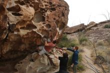 Bouldering in Hueco Tanks on 02/29/2020 with Blue Lizard Climbing and Yoga

Filename: SRM_20200229_1652300.jpg
Aperture: f/6.3
Shutter Speed: 1/400
Body: Canon EOS-1D Mark II
Lens: Canon EF 16-35mm f/2.8 L