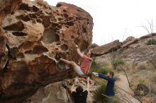 Bouldering in Hueco Tanks on 02/29/2020 with Blue Lizard Climbing and Yoga

Filename: SRM_20200229_1652410.jpg
Aperture: f/7.1
Shutter Speed: 1/400
Body: Canon EOS-1D Mark II
Lens: Canon EF 16-35mm f/2.8 L