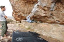 Bouldering in Hueco Tanks on 02/29/2020 with Blue Lizard Climbing and Yoga

Filename: SRM_20200229_1657410.jpg
Aperture: f/3.5
Shutter Speed: 1/400
Body: Canon EOS-1D Mark II
Lens: Canon EF 16-35mm f/2.8 L