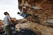 Bouldering in Hueco Tanks on 02/29/2020 with Blue Lizard Climbing and Yoga

Filename: SRM_20200229_1658120.jpg
Aperture: f/5.6
Shutter Speed: 1/400
Body: Canon EOS-1D Mark II
Lens: Canon EF 16-35mm f/2.8 L