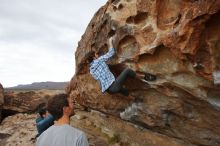 Bouldering in Hueco Tanks on 02/29/2020 with Blue Lizard Climbing and Yoga

Filename: SRM_20200229_1658240.jpg
Aperture: f/6.3
Shutter Speed: 1/400
Body: Canon EOS-1D Mark II
Lens: Canon EF 16-35mm f/2.8 L