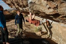 Bouldering in Hueco Tanks on 02/29/2020 with Blue Lizard Climbing and Yoga

Filename: SRM_20200229_1722360.jpg
Aperture: f/8.0
Shutter Speed: 1/400
Body: Canon EOS-1D Mark II
Lens: Canon EF 16-35mm f/2.8 L