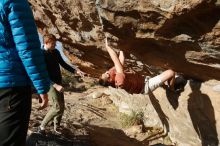 Bouldering in Hueco Tanks on 02/29/2020 with Blue Lizard Climbing and Yoga

Filename: SRM_20200229_1724440.jpg
Aperture: f/6.3
Shutter Speed: 1/500
Body: Canon EOS-1D Mark II
Lens: Canon EF 16-35mm f/2.8 L