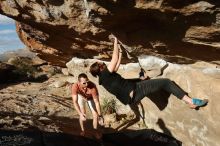 Bouldering in Hueco Tanks on 02/29/2020 with Blue Lizard Climbing and Yoga

Filename: SRM_20200229_1727450.jpg
Aperture: f/6.3
Shutter Speed: 1/500
Body: Canon EOS-1D Mark II
Lens: Canon EF 16-35mm f/2.8 L