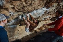 Bouldering in Hueco Tanks on 02/29/2020 with Blue Lizard Climbing and Yoga

Filename: SRM_20200229_1742230.jpg
Aperture: f/7.1
Shutter Speed: 1/400
Body: Canon EOS-1D Mark II
Lens: Canon EF 16-35mm f/2.8 L