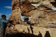 Bouldering in Hueco Tanks on 02/29/2020 with Blue Lizard Climbing and Yoga

Filename: SRM_20200229_1749300.jpg
Aperture: f/9.0
Shutter Speed: 1/400
Body: Canon EOS-1D Mark II
Lens: Canon EF 16-35mm f/2.8 L