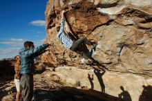 Bouldering in Hueco Tanks on 02/29/2020 with Blue Lizard Climbing and Yoga

Filename: SRM_20200229_1749370.jpg
Aperture: f/7.1
Shutter Speed: 1/400
Body: Canon EOS-1D Mark II
Lens: Canon EF 16-35mm f/2.8 L