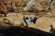 Bouldering in Hueco Tanks on 02/29/2020 with Blue Lizard Climbing and Yoga

Filename: SRM_20200229_1753410.jpg
Aperture: f/7.1
Shutter Speed: 1/400
Body: Canon EOS-1D Mark II
Lens: Canon EF 16-35mm f/2.8 L