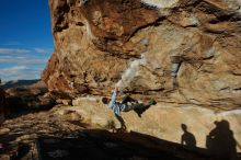 Bouldering in Hueco Tanks on 02/29/2020 with Blue Lizard Climbing and Yoga

Filename: SRM_20200229_1753460.jpg
Aperture: f/8.0
Shutter Speed: 1/400
Body: Canon EOS-1D Mark II
Lens: Canon EF 16-35mm f/2.8 L