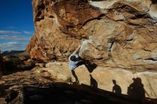 Bouldering in Hueco Tanks on 02/29/2020 with Blue Lizard Climbing and Yoga

Filename: SRM_20200229_1753530.jpg
Aperture: f/9.0
Shutter Speed: 1/400
Body: Canon EOS-1D Mark II
Lens: Canon EF 16-35mm f/2.8 L