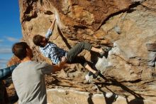 Bouldering in Hueco Tanks on 02/29/2020 with Blue Lizard Climbing and Yoga

Filename: SRM_20200229_1754060.jpg
Aperture: f/8.0
Shutter Speed: 1/400
Body: Canon EOS-1D Mark II
Lens: Canon EF 16-35mm f/2.8 L