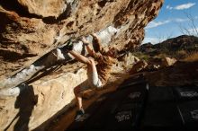 Bouldering in Hueco Tanks on 02/29/2020 with Blue Lizard Climbing and Yoga

Filename: SRM_20200229_1758180.jpg
Aperture: f/6.3
Shutter Speed: 1/400
Body: Canon EOS-1D Mark II
Lens: Canon EF 16-35mm f/2.8 L