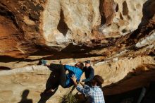 Bouldering in Hueco Tanks on 02/29/2020 with Blue Lizard Climbing and Yoga

Filename: SRM_20200229_1801140.jpg
Aperture: f/7.1
Shutter Speed: 1/400
Body: Canon EOS-1D Mark II
Lens: Canon EF 16-35mm f/2.8 L