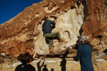 Bouldering in Hueco Tanks on 02/29/2020 with Blue Lizard Climbing and Yoga

Filename: SRM_20200229_1803410.jpg
Aperture: f/9.0
Shutter Speed: 1/400
Body: Canon EOS-1D Mark II
Lens: Canon EF 16-35mm f/2.8 L