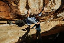 Bouldering in Hueco Tanks on 02/29/2020 with Blue Lizard Climbing and Yoga

Filename: SRM_20200229_1805490.jpg
Aperture: f/7.1
Shutter Speed: 1/400
Body: Canon EOS-1D Mark II
Lens: Canon EF 16-35mm f/2.8 L