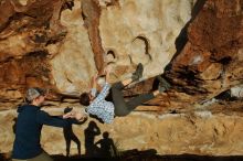 Bouldering in Hueco Tanks on 02/29/2020 with Blue Lizard Climbing and Yoga

Filename: SRM_20200229_1806000.jpg
Aperture: f/9.0
Shutter Speed: 1/400
Body: Canon EOS-1D Mark II
Lens: Canon EF 16-35mm f/2.8 L