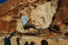 Bouldering in Hueco Tanks on 02/29/2020 with Blue Lizard Climbing and Yoga

Filename: SRM_20200229_1806130.jpg
Aperture: f/9.0
Shutter Speed: 1/400
Body: Canon EOS-1D Mark II
Lens: Canon EF 16-35mm f/2.8 L