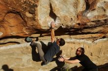 Bouldering in Hueco Tanks on 02/29/2020 with Blue Lizard Climbing and Yoga

Filename: SRM_20200229_1807490.jpg
Aperture: f/8.0
Shutter Speed: 1/400
Body: Canon EOS-1D Mark II
Lens: Canon EF 16-35mm f/2.8 L