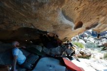 Bouldering in Hueco Tanks on 03/07/2020 with Blue Lizard Climbing and Yoga

Filename: SRM_20200307_1124330.jpg
Aperture: f/5.6
Shutter Speed: 1/400
Body: Canon EOS-1D Mark II
Lens: Canon EF 16-35mm f/2.8 L