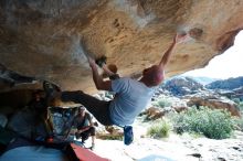 Bouldering in Hueco Tanks on 03/07/2020 with Blue Lizard Climbing and Yoga

Filename: SRM_20200307_1128200.jpg
Aperture: f/5.6
Shutter Speed: 1/320
Body: Canon EOS-1D Mark II
Lens: Canon EF 16-35mm f/2.8 L