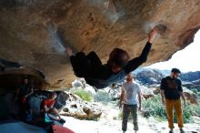 Bouldering in Hueco Tanks on 03/07/2020 with Blue Lizard Climbing and Yoga

Filename: SRM_20200307_1137140.jpg
Aperture: f/5.0
Shutter Speed: 1/640
Body: Canon EOS-1D Mark II
Lens: Canon EF 16-35mm f/2.8 L