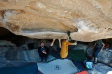 Bouldering in Hueco Tanks on 03/07/2020 with Blue Lizard Climbing and Yoga

Filename: SRM_20200307_1139590.jpg
Aperture: f/5.6
Shutter Speed: 1/400
Body: Canon EOS-1D Mark II
Lens: Canon EF 16-35mm f/2.8 L