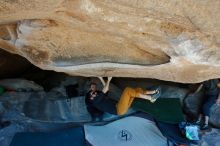 Bouldering in Hueco Tanks on 03/07/2020 with Blue Lizard Climbing and Yoga

Filename: SRM_20200307_1140020.jpg
Aperture: f/5.6
Shutter Speed: 1/400
Body: Canon EOS-1D Mark II
Lens: Canon EF 16-35mm f/2.8 L