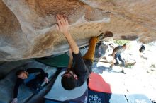 Bouldering in Hueco Tanks on 03/07/2020 with Blue Lizard Climbing and Yoga

Filename: SRM_20200307_1140130.jpg
Aperture: f/5.6
Shutter Speed: 1/320
Body: Canon EOS-1D Mark II
Lens: Canon EF 16-35mm f/2.8 L