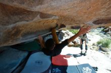 Bouldering in Hueco Tanks on 03/07/2020 with Blue Lizard Climbing and Yoga

Filename: SRM_20200307_1140290.jpg
Aperture: f/5.6
Shutter Speed: 1/800
Body: Canon EOS-1D Mark II
Lens: Canon EF 16-35mm f/2.8 L