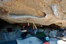 Bouldering in Hueco Tanks on 03/07/2020 with Blue Lizard Climbing and Yoga

Filename: SRM_20200307_1143150.jpg
Aperture: f/5.6
Shutter Speed: 1/250
Body: Canon EOS-1D Mark II
Lens: Canon EF 16-35mm f/2.8 L