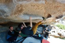 Bouldering in Hueco Tanks on 03/07/2020 with Blue Lizard Climbing and Yoga

Filename: SRM_20200307_1152520.jpg
Aperture: f/5.6
Shutter Speed: 1/200
Body: Canon EOS-1D Mark II
Lens: Canon EF 16-35mm f/2.8 L