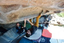 Bouldering in Hueco Tanks on 03/07/2020 with Blue Lizard Climbing and Yoga

Filename: SRM_20200307_1152561.jpg
Aperture: f/5.6
Shutter Speed: 1/160
Body: Canon EOS-1D Mark II
Lens: Canon EF 16-35mm f/2.8 L