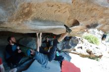 Bouldering in Hueco Tanks on 03/07/2020 with Blue Lizard Climbing and Yoga

Filename: SRM_20200307_1158090.jpg
Aperture: f/5.6
Shutter Speed: 1/320
Body: Canon EOS-1D Mark II
Lens: Canon EF 16-35mm f/2.8 L