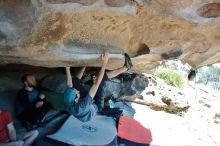 Bouldering in Hueco Tanks on 03/07/2020 with Blue Lizard Climbing and Yoga

Filename: SRM_20200307_1158110.jpg
Aperture: f/5.6
Shutter Speed: 1/320
Body: Canon EOS-1D Mark II
Lens: Canon EF 16-35mm f/2.8 L