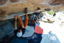 Bouldering in Hueco Tanks on 03/07/2020 with Blue Lizard Climbing and Yoga

Filename: SRM_20200307_1203300.jpg
Aperture: f/5.6
Shutter Speed: 1/320
Body: Canon EOS-1D Mark II
Lens: Canon EF 16-35mm f/2.8 L