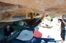 Bouldering in Hueco Tanks on 03/07/2020 with Blue Lizard Climbing and Yoga

Filename: SRM_20200307_1207181.jpg
Aperture: f/5.6
Shutter Speed: 1/250
Body: Canon EOS-1D Mark II
Lens: Canon EF 16-35mm f/2.8 L