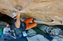 Bouldering in Hueco Tanks on 03/07/2020 with Blue Lizard Climbing and Yoga

Filename: SRM_20200307_1217240.jpg
Aperture: f/5.0
Shutter Speed: 1/320
Body: Canon EOS-1D Mark II
Lens: Canon EF 16-35mm f/2.8 L