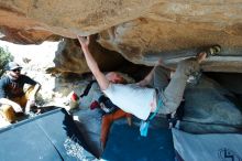 Bouldering in Hueco Tanks on 03/07/2020 with Blue Lizard Climbing and Yoga

Filename: SRM_20200307_1219150.jpg
Aperture: f/5.0
Shutter Speed: 1/500
Body: Canon EOS-1D Mark II
Lens: Canon EF 16-35mm f/2.8 L