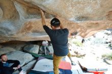 Bouldering in Hueco Tanks on 03/07/2020 with Blue Lizard Climbing and Yoga

Filename: SRM_20200307_1226260.jpg
Aperture: f/5.0
Shutter Speed: 1/250
Body: Canon EOS-1D Mark II
Lens: Canon EF 16-35mm f/2.8 L