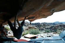 Bouldering in Hueco Tanks on 03/07/2020 with Blue Lizard Climbing and Yoga

Filename: SRM_20200307_1231330.jpg
Aperture: f/5.6
Shutter Speed: 1/200
Body: Canon EOS-1D Mark II
Lens: Canon EF 16-35mm f/2.8 L