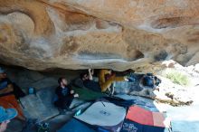 Bouldering in Hueco Tanks on 03/07/2020 with Blue Lizard Climbing and Yoga

Filename: SRM_20200307_1315100.jpg
Aperture: f/5.6
Shutter Speed: 1/250
Body: Canon EOS-1D Mark II
Lens: Canon EF 16-35mm f/2.8 L