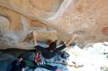 Bouldering in Hueco Tanks on 03/07/2020 with Blue Lizard Climbing and Yoga

Filename: SRM_20200307_1315490.jpg
Aperture: f/5.6
Shutter Speed: 1/200
Body: Canon EOS-1D Mark II
Lens: Canon EF 16-35mm f/2.8 L