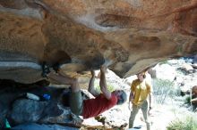 Bouldering in Hueco Tanks on 03/07/2020 with Blue Lizard Climbing and Yoga

Filename: SRM_20200307_1316450.jpg
Aperture: f/5.6
Shutter Speed: 1/500
Body: Canon EOS-1D Mark II
Lens: Canon EF 16-35mm f/2.8 L